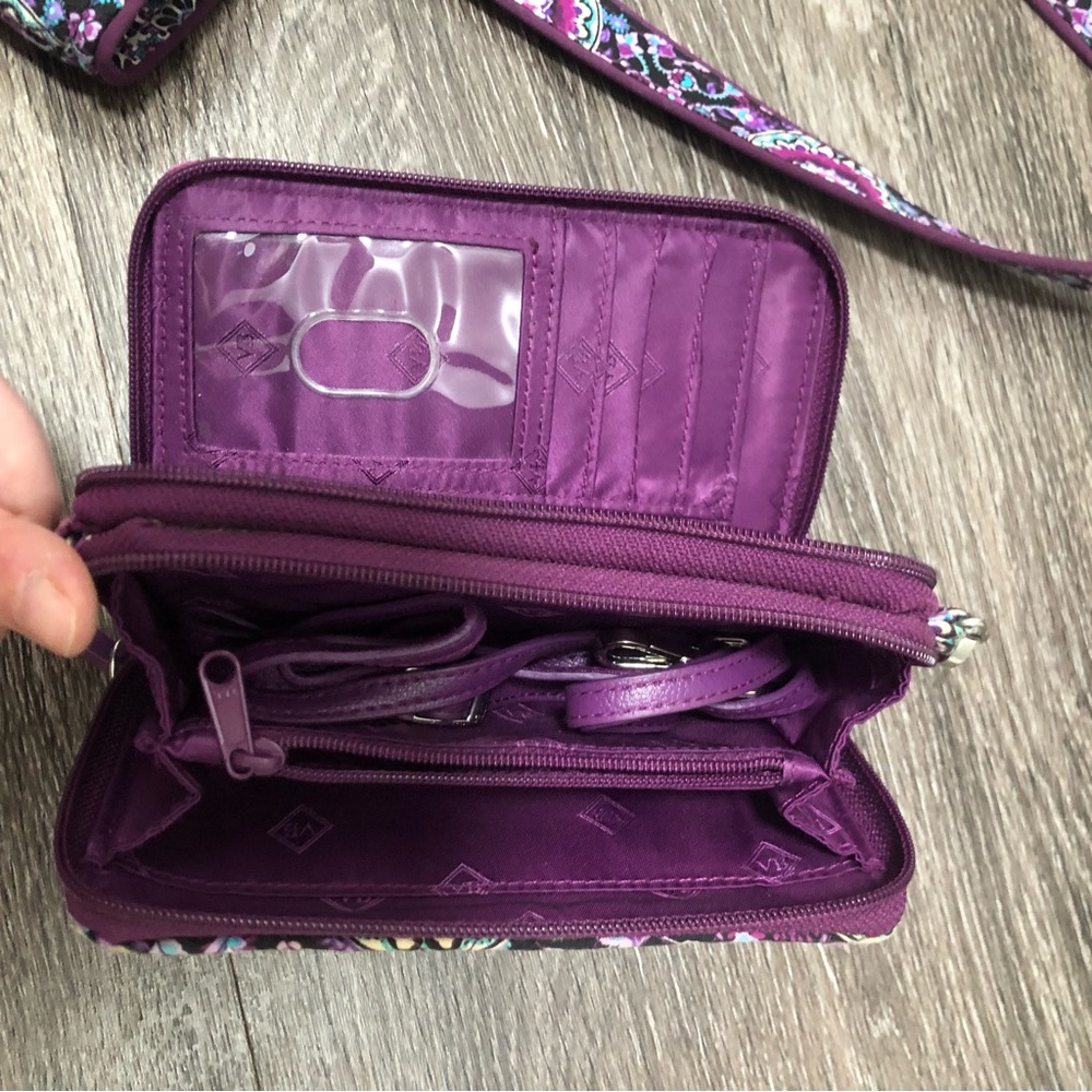 Vera Bradley Purple/Lavender Medallion Tote & RFID All-In-One Crossbody Set - Picture 10 of 13
